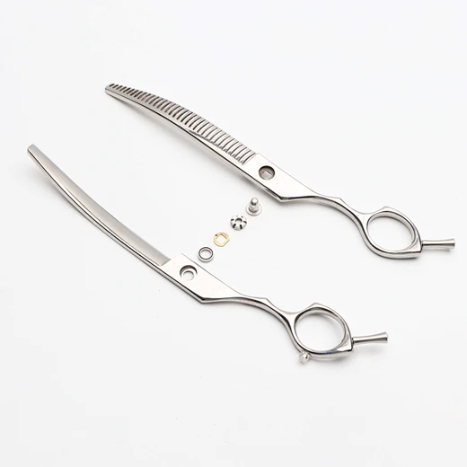 curved blenders dog grooming , grooming blending shears , best curved